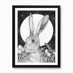 The Hare And The Moon Art Print