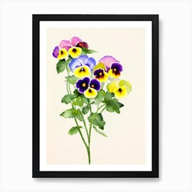 Pansy Vintage Flowers Flower Art Print