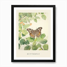 Beatrix Potter Inspired  Animal Watercolour Butterfly 2 Art Print