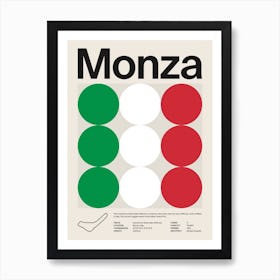 Mid Century Monza F1 Art Print