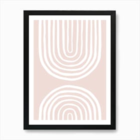 Baby Pink Rainbows Art Print