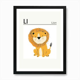 Animals Alphabet Lion 2 Art Print