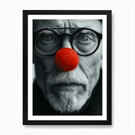 Portrait Of An Old Man With A Red Nose Art Print