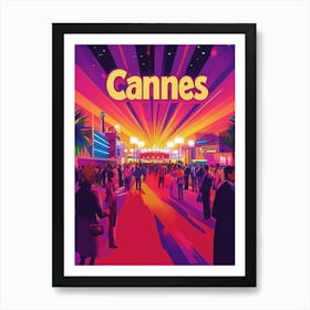 Aihrgdesign A 1970s Inspired Travel Poster For Cannes 1 Art Print