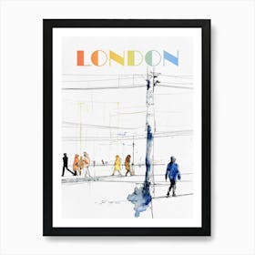 London Street Scene 1 Art Print