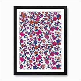 Inspiring Floral London Fabrics Floral Pattern 1 Art Print