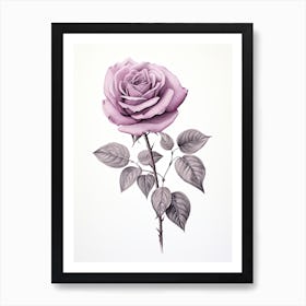 Roses Flower Vintage Botanical 2 Art Print