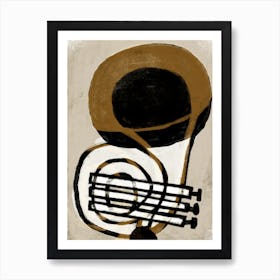 Abstract Trumpet Instrument For A New Music Art Print