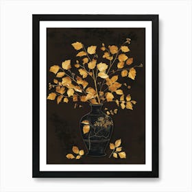 Gold Vase Canvas Print 1 Art Print