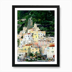 Amalfi Colourful And Compact Architecture Art Print