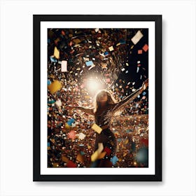 Disco Ball Golden Party 0 Art Print