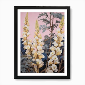 Aconitum 2 Flower Painting Art Print