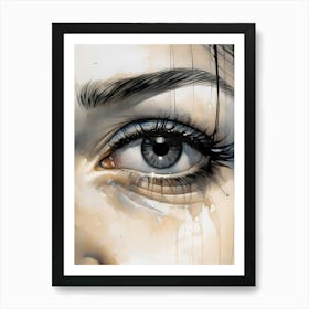 I Put An Eye On You Series: Susan's Eye Watercolor Painting Art Print