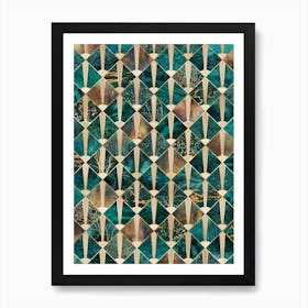 Art Deco Tiles - Ocean Art Print