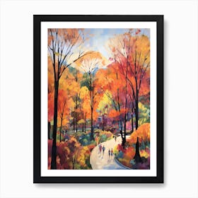 Autumn City Park Painting Central Park New York City 1 Art Print