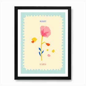 August Birthmonth Flower Poppies Art Print