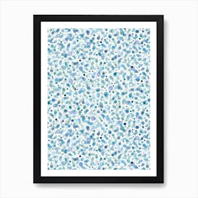 Cosmic Bubbles Blue Art Print