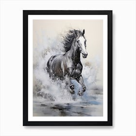 A Horse Oil Painting In El Nido Beaches, Philippines, Portrait 2 Art Print