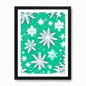 Stellar Dendrites, Snowflakes, Kids Illustration 3 Art Print