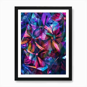 Abstract Flowers 2 Art Print