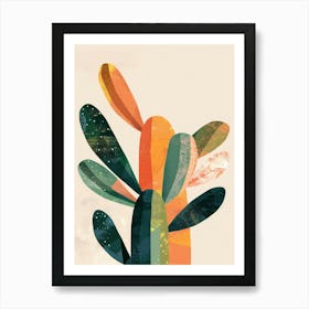 Notocactus Cactus Minimalist Abstract Illustration 2 Art Print