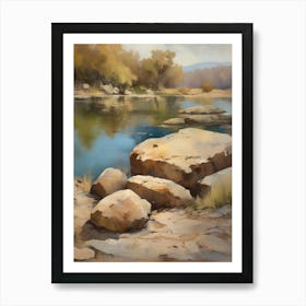 Forest Lake,Vintage Oil Painting,Farm Wall Decorations,Vintage Landscape,Vintage Landscape Oil Painting.5 2 Art Print