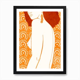 Orange Nude Art Print