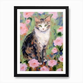 A Munchkin Cat Painting, Impressionist Painting 1 Art Print