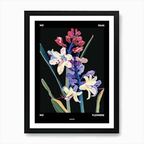 No Rain No Flowers Poster Hyacinth 4 Art Print