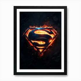 Superman Logo Art Print