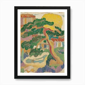 Pine Tree At Sunset Art Art Print