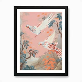 Vintage Japanese Inspired Bird Print Pheasant 1 Art Print