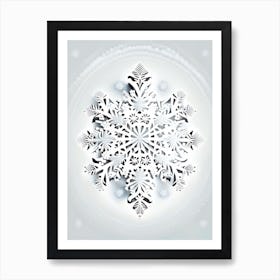 Irregular Snowflakes, Snowflakes, Marker Art 3 Art Print