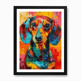 Sofiyakulichkova Dachshund Dog Oil Painting With Colors On A Ba 4205c658 8c03 4b8f Abbc 7a04984cab67 Art Print