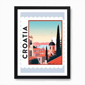 Croatia 2 Travel Stamp Poster Art Print