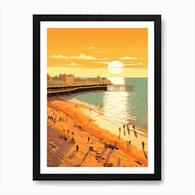 Brighton Beach Golden Tones 2 Art Print