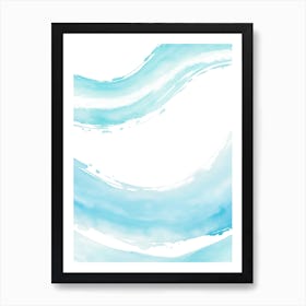 Blue Ocean Wave Watercolor Vertical Composition 5 Art Print