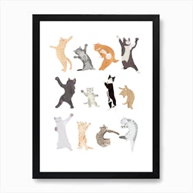 Dancing Cats Art Print