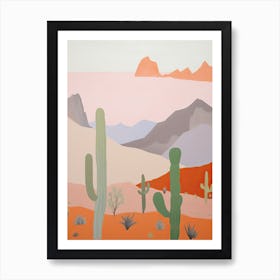 Sonoran Desert   North America (Mexico And United States), Contemporary Abstract Illustration 1 Art Print