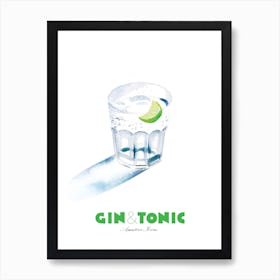 Gin & Tonic Painting Art Print