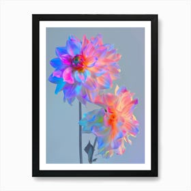 Iridescent Flower Dahlia 3 Art Print