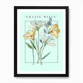 Grazie Mille Art Print