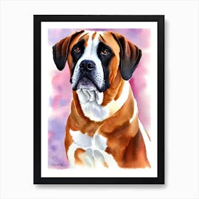 Boerboel Watercolour Dog Art Print