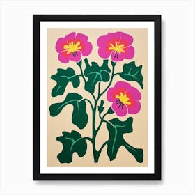 Cut Out Style Flower Art Canterbury Bells 4 Art Print