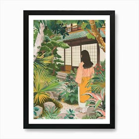 In The Garden Ginkaku Ji Temple Gardens Japan 2 Art Print