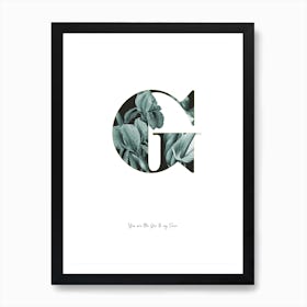 Flower Alphabet G Art Print