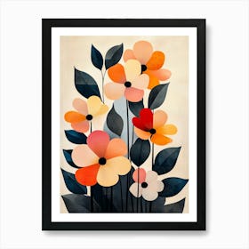 Abstract Flowers 4 Art Print