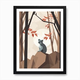 Koala Minimalist Abstract 2 Art Print