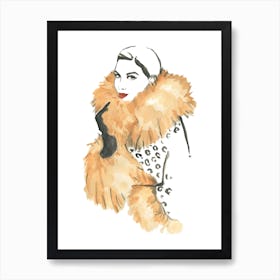 Vintage Fashion Illustration Leo Art Print