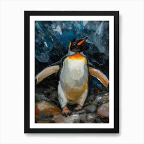 Adlie Penguin King George Island Oil Painitng 1 Art Print